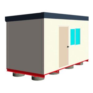 4.8x2.4m open plan transportable site office