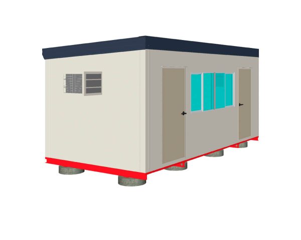Site Office 7020-6x3-2Room-Layout-3DV