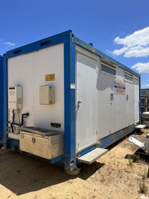 SECOND HAND 6x2.4m MF SHOWER BLOCK TANK BASE REGION A2 (ASSET 6754)